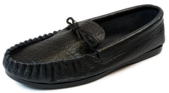 Coopers Moccasin Leather Black Mens Outdoor Made In Endland Slippers