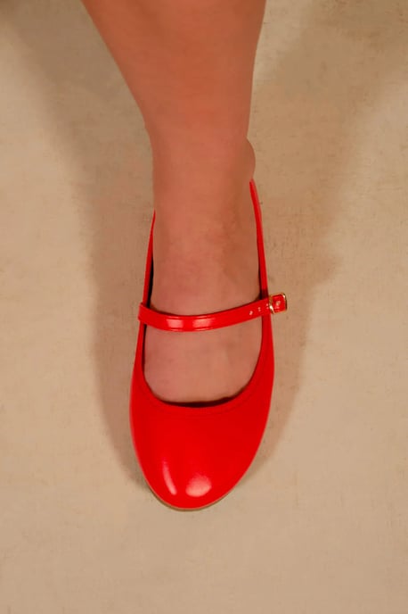 Wheres That From Womens 'Josie' Wide Fit Ballerina Flats With Strap Detail