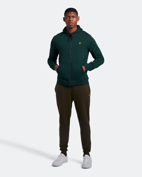 Lyle & Scott Kapuzenpullover mit Reißverschluss in Grün - Image 2