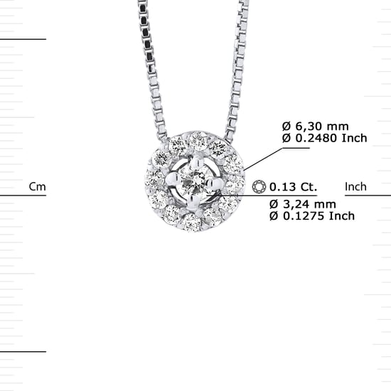 DIADEMA - Necklace with Diamonds - White Gold