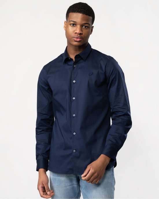 Lyle & Scott Herren Langarm Slim Popelinshemd - Image 1