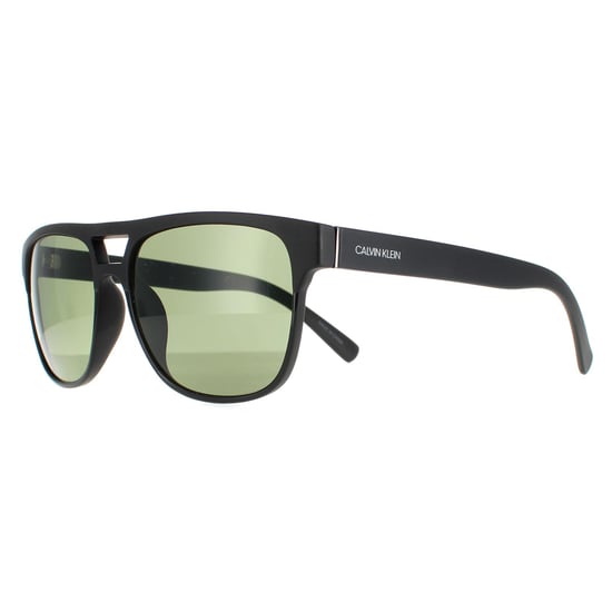 Calvin Klein Round Mens Matte Black Solid Green G15 CK20523S