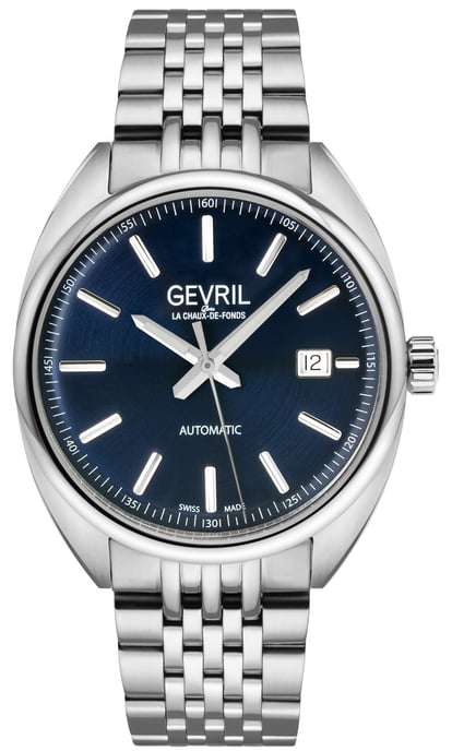 Gevril Five Points Herrenuhr 48701 Schweizer Automatik Sellita SW200 Edelstahl mit Leuchtdatum - Image 1