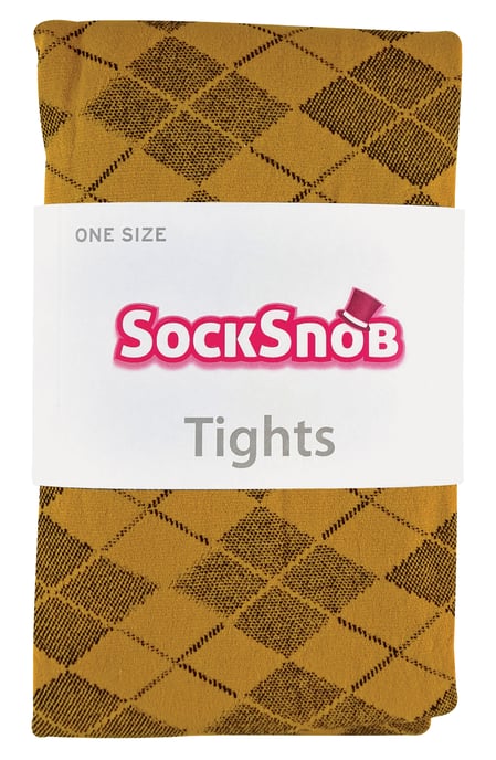 Sock Snob - Farbige 80 Denier blickdichte Damenstrumpfhose - Argyle - Image 2