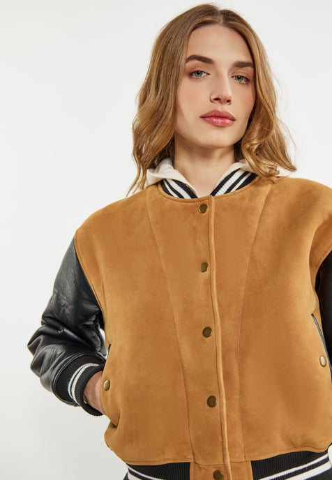 Dreimaster Jacke Damen Kamel Schwarz - Image 5