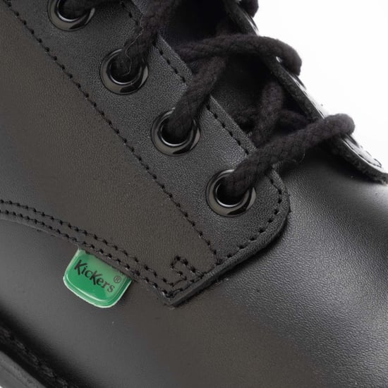 Boy's Kickers Junior Kopi Derby Shoes in Black