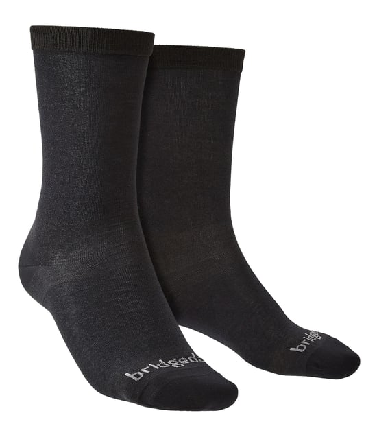 Bridgedale - 2 Paar Mens Liner Base Layer Boot Socken - Schwarz - Image 1