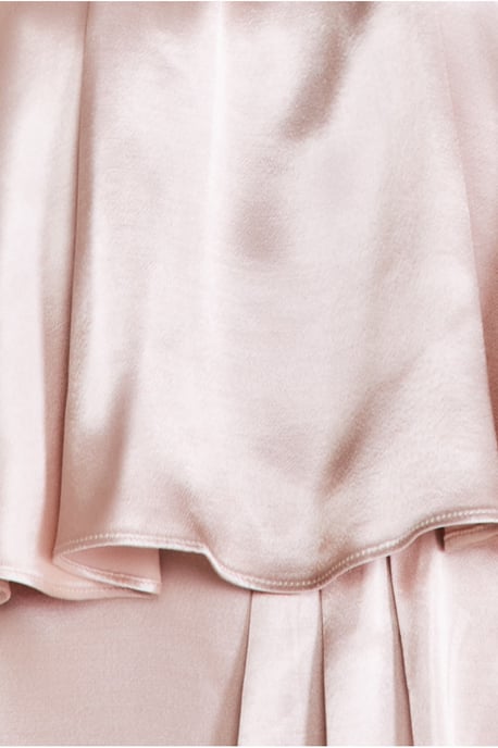 Satin Viscose Front Wrap Midi