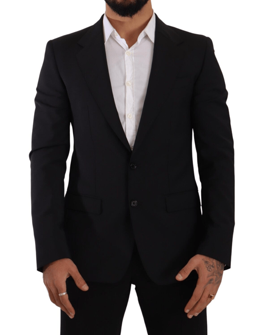 Dolce & Gabbana Herren schwarzes Slim Fit Weste 2-Knopf MARTINI Blazer - Image 1