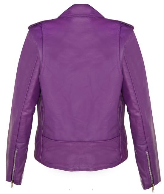 Women's cowhide biker jacket - Mansfield