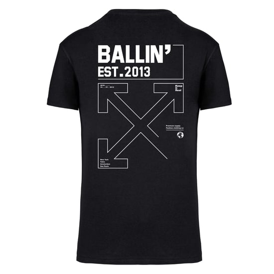 Herren-T-Shirt von der Marke Ballin Est. 2013. Die Shirts von Ballin Est. 2013 sind aus 100% Bio-Baumwolle gefertigt und haben eine normale Passform. Die weiche Baumwolle sorgt für hohen Tragekomfort.  Marke: Ballin Est. 2013Modellname: Backprint Cross Sh - Image 2