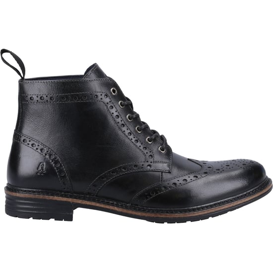 Hush Puppies Joshua Leder Herren Schwarz Stiefel - Image 4