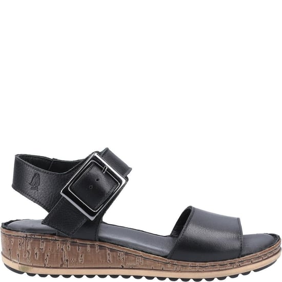 Hush Puppies Damen/Damen Ellie Leder-Keilsandalen (Schwarz) - Image 2