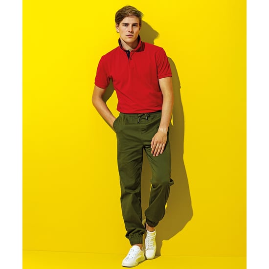 Asquith & Fox Herren Twill-Jogginghose (Olive) - Image 2