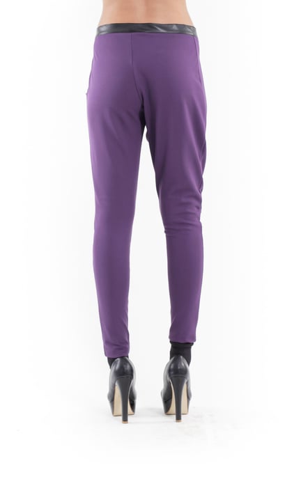 Crossover Pants Aubergine