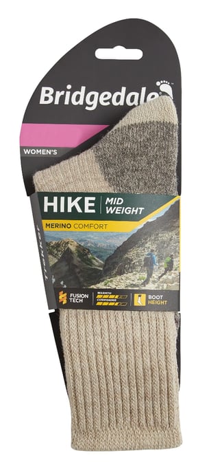 Bridgedale - Damen Wandern Midweight Merinowolle Socken - Natural - Image 2