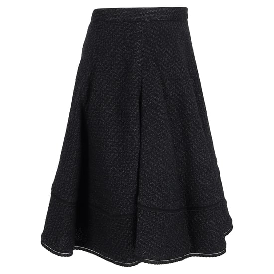 Red Valentino Tweed A-Linie Rock aus schwarzer Wolle - Image 2