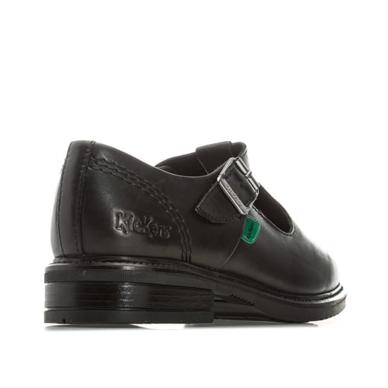 Kickers Kinder Lach T-Bar Lederschuhe für Mädchen in Schwarz - Image 3