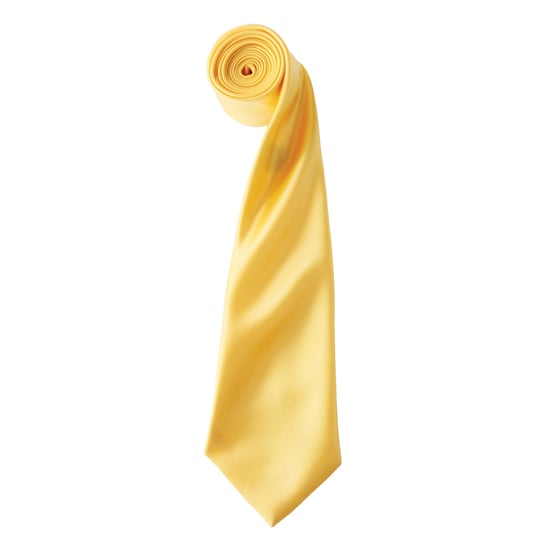 Premier Mens Plain Satin Krawatte (Schmales Blatt) (Sonnenblume) - Image 1