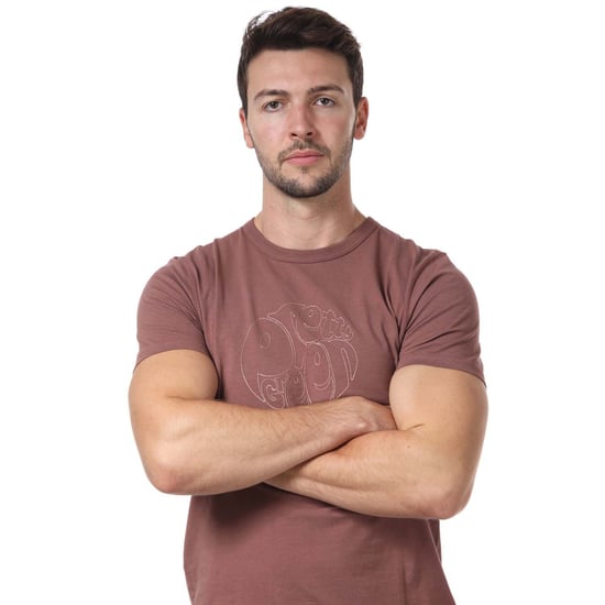 T-shirt Minoris Logo Pretty Green Pour Homme en Bordeaux - Image 4
