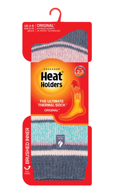 Wärmehalter - Damen Thermosocken für den Winter | Outdoor & Indoor Socken | Kuschelig & Flauschig | Geschenke für Frauen - Denim (Palma) - Image 2