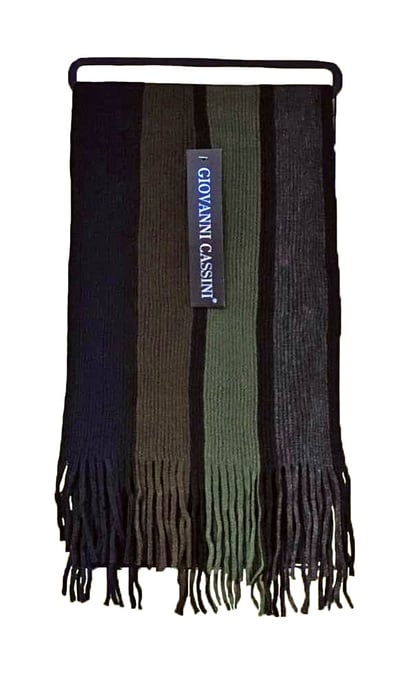 Herren italienisch inspiriert warme gestrickte gestreifte Winterschal Einheitsgröße - Image 2