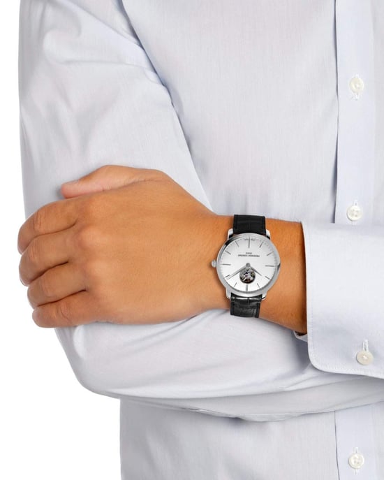 Frédérique Constant Slimline Heart Beat Herren Schwarz Uhr FC-312S4S6 - Image 5