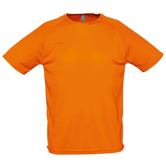 SOLS Herren Sportliches Kurzarm Performance T-Shirt (Neon Orange) - Image 1