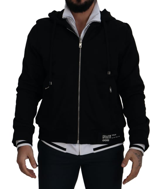 Dolce & Gabbana Schwarze Polyester Kapuzenjacke mit vollem Reißverschluss für Herren - Image 1