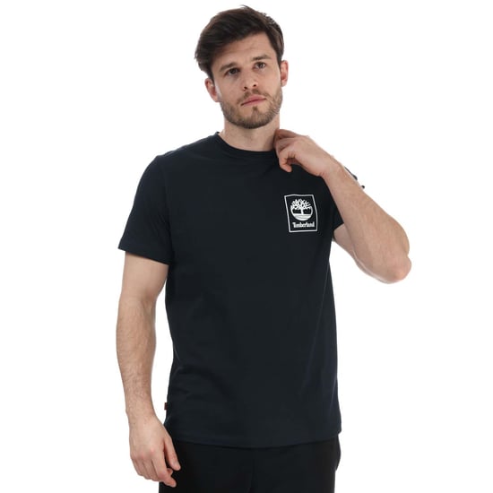 Men's Timberland YC Back Stack T-Shirt in Navy