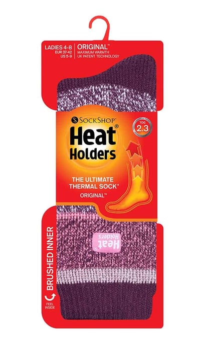 Heat Holders - Gemusterte warme Damen-Winter-Thermosocken 4-8 UK - Image 2