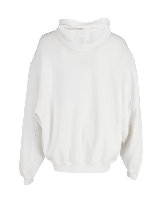 Balenciaga Languages Sports Logo Hoodie in White Cotton