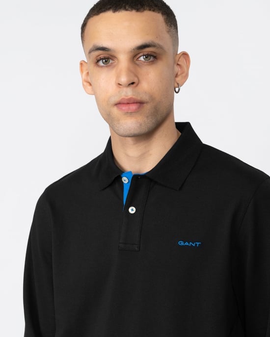 GANT Regular Fit Long Sleeve Contrast Pique Rugger