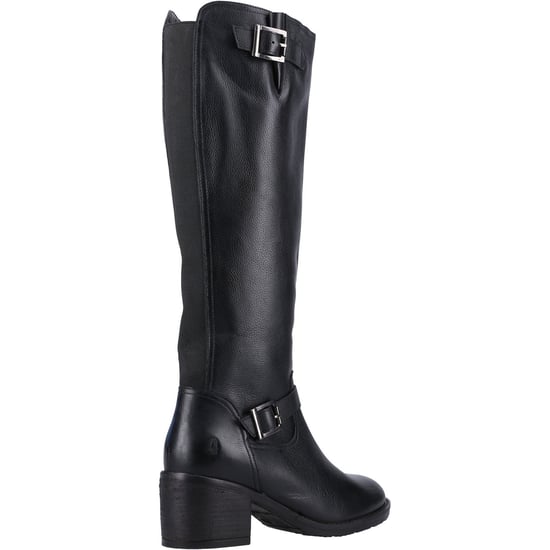 Hush Puppies Heidi Leder Damen Schwarz Leder Stiefel - Image 2