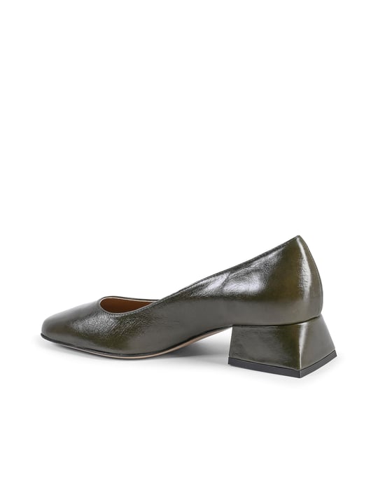 V Italia Damen Ballerina mit Absatz Sofia Naplack Verde Bottiglia - Image 3