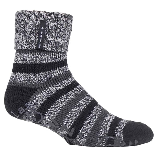 Herren Turnover Thermal Fleece gefütterte Bettsocken mit Anti-Rutsch-Griffen ) - Image 1