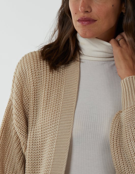 Edge to Edge Knitted Long Cardigan