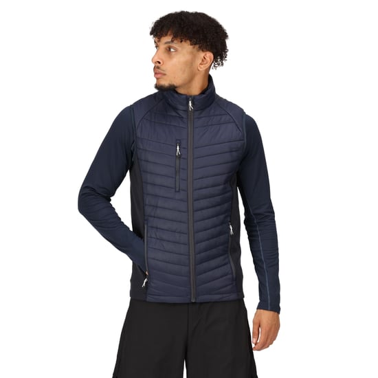 Regatta Mens Navigate Quilted Hybrid Gilet (Navy/Seal Grey)