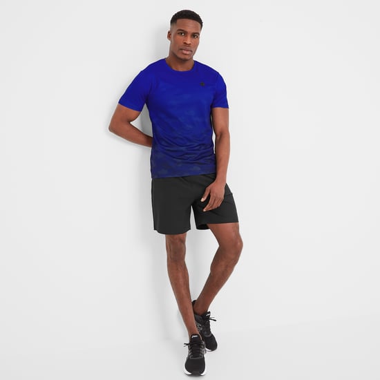 Kildwick Mens Tech T-Shirt Sapphire Blue Dot Camo