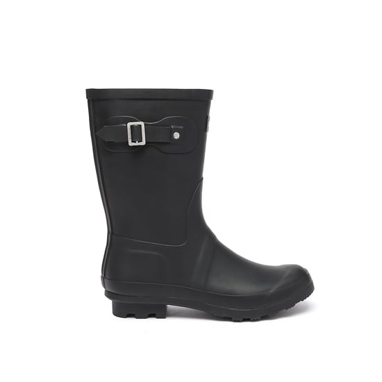 EVER AU Women Penguin Mid-Calf Gumboots - Black