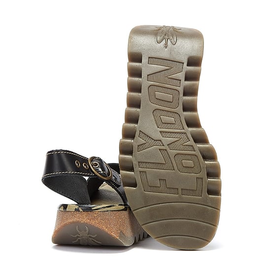 Fly London Tram723fly Damen Schwarz Sandalen - Image 4