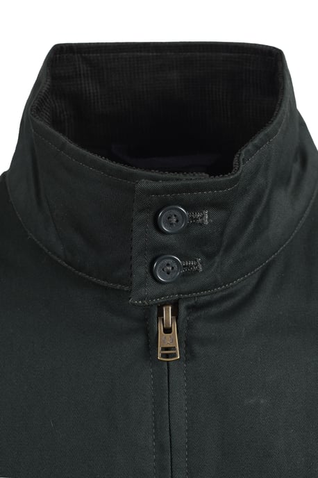 Fred Perry gewachste Baumwoll-Harrington-Jacke Nachtgrün - Image 2