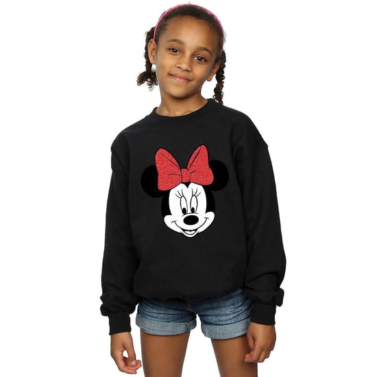 Disney Girls Minnie Mouse Head Sweatshirt (Black)