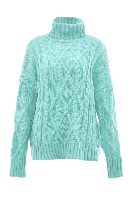 Mymo Rollkragenpullover Damen Minze - Image 1