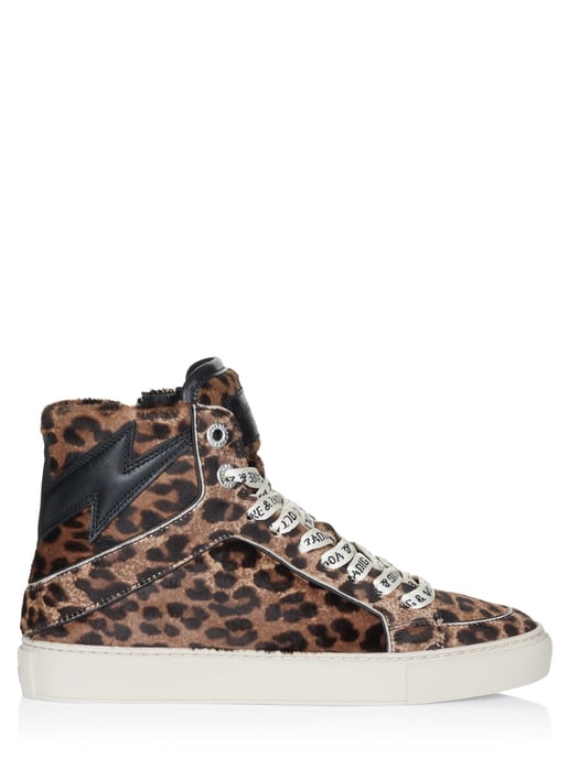 Zadig Voltaire High Flash Printed Cowskin Wit Schuhe braun - Image 1