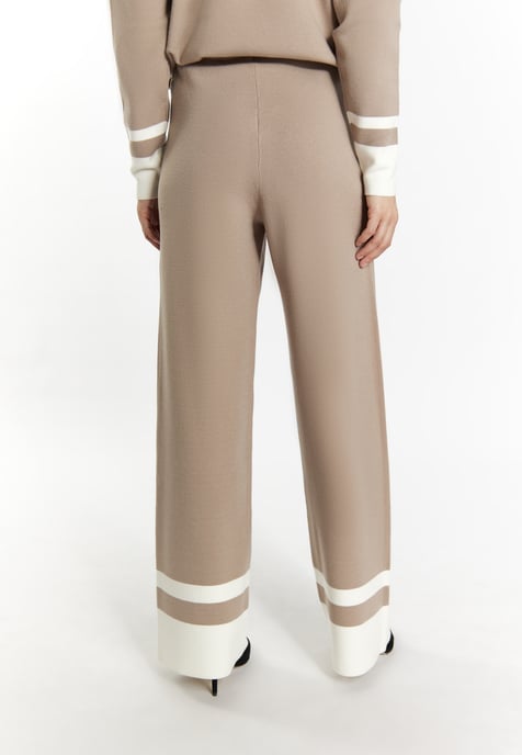 Dreimaster Strickhose Damen Schlamm Wollweiss - Image 4