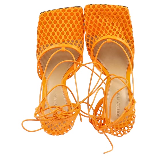 Bottega Veneta Stretch Schnürsandalen aus orangefarbenem Leder - Image 4