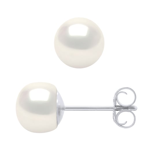 DIADEMA - Earrings - Real Freshwater Pearls - White