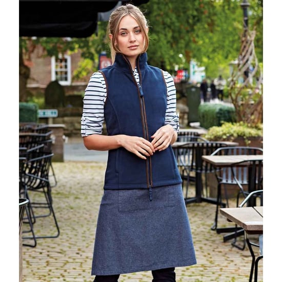 Premier Womens/Ladies Artisan Fleece-Weste (Marine/Braun) - Image 3