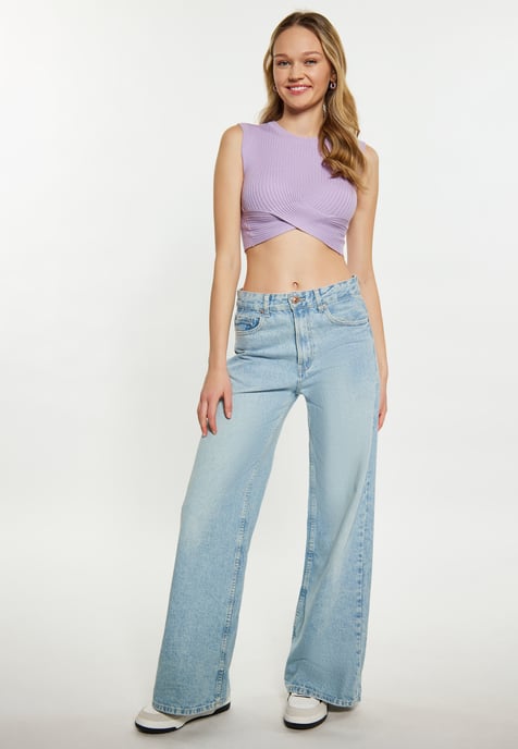 Mymo Crop-Top Damen Lavendel - Image 2